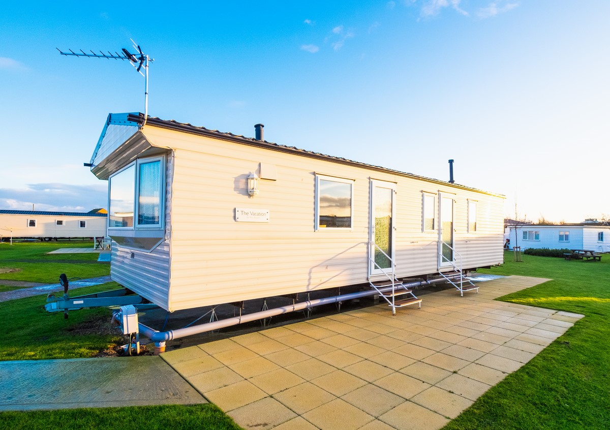 Dog Friendly Caravan for Hire on Camber Sands Holiday Park in Rye